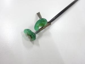 アンティーク　ガラス　笄